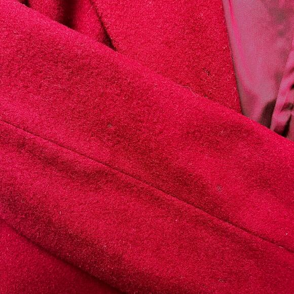 L.L. Bean Vintage Wool Cashmere Red Blazer women's size 12 Petite Jacket USA - Picture 8 of 9
